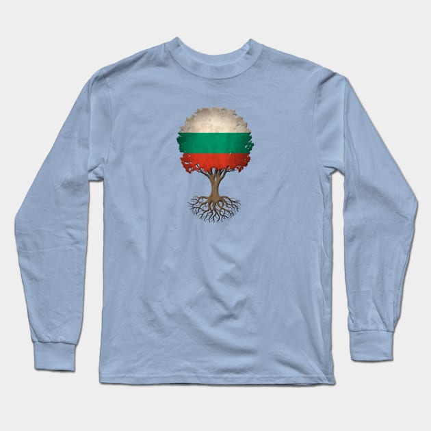 Tree of Life with Bulgarian Flag Long Sleeve T-Shirt by jeffbartels